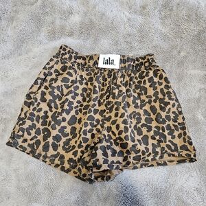 Dressed in LALA High Waist Leopard Print Shorts